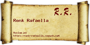 Renk Rafaella névjegykártya